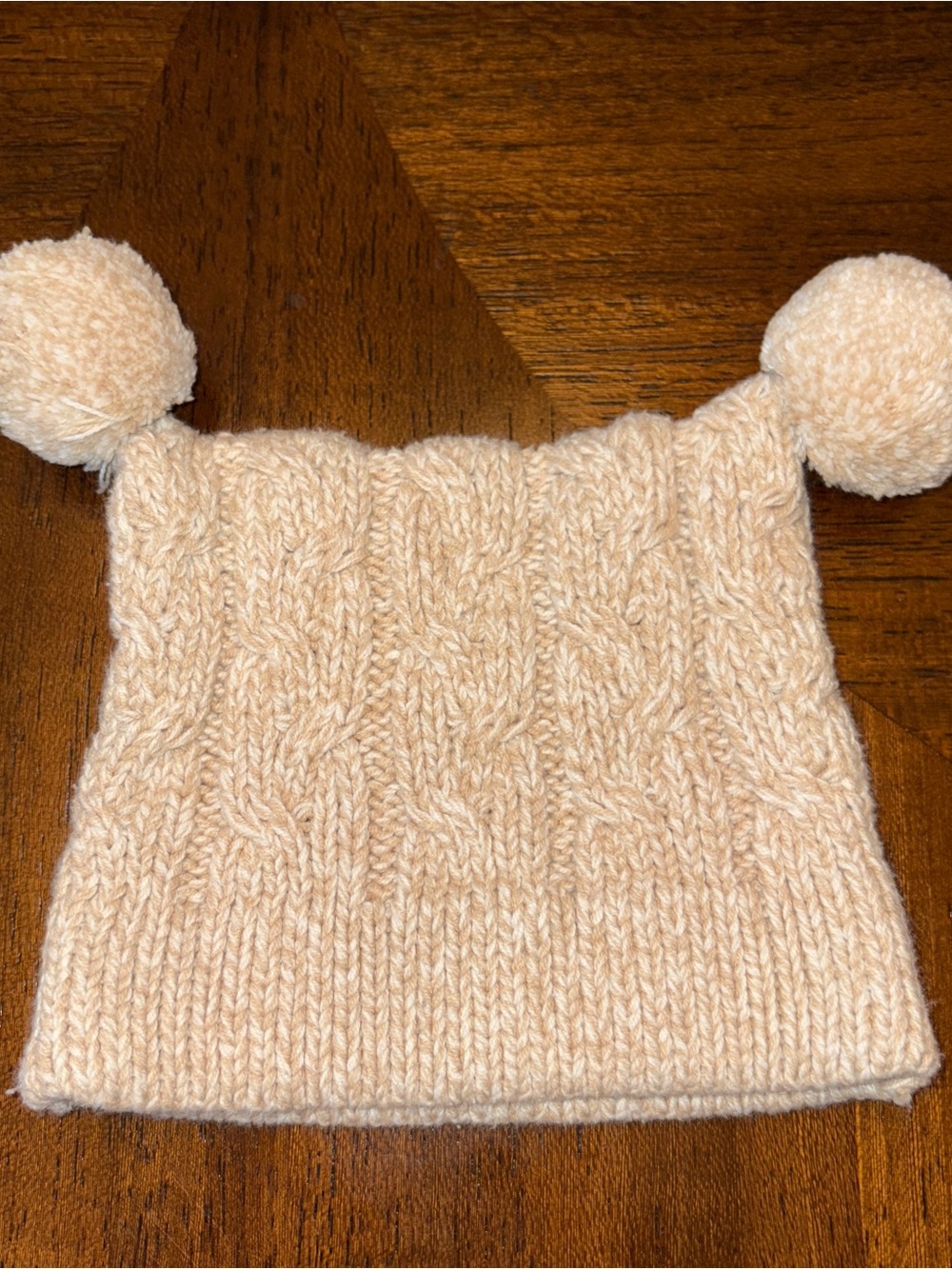 The Children's Place Cream Cable-Knit Pom Pom Beanie 0-6M